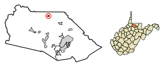 Location of Fairview in Marion County, West Virginia.
