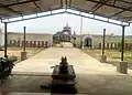 Nandhi in front of presiding deity