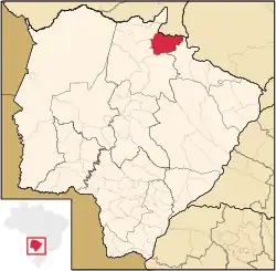 Location in Mato Grosso do Sul state