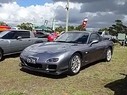OEM BBS forged aluminum wheels on a 2002 Mazda RX-7 Spirit R Type A