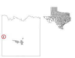 Location of Melvin, Texas