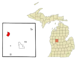 Location of Big Rapids, Michigan