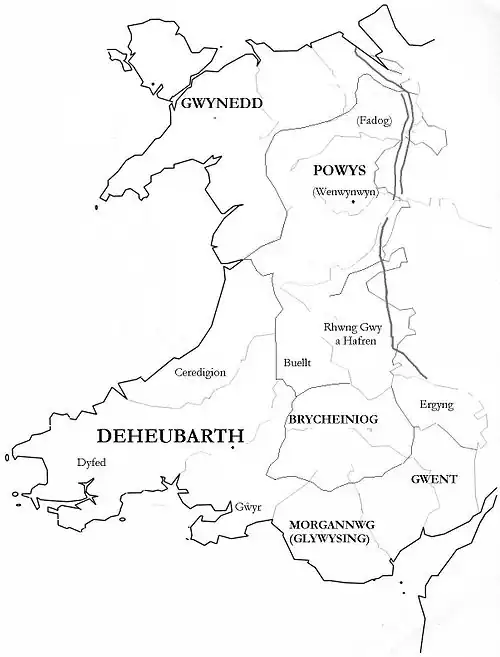 Medieval kingdoms of Wales.