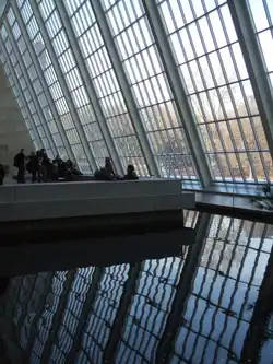 Detail of the moat and windows.