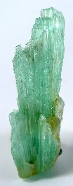 Metavauxite, a rare member of the vauxite group. Siglo XX Mine, Llallagua, Bolivia. Size: 4.2 x 1.2 x 1.1&nbsp;cm.
