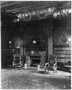 Interior of the library circa 1895