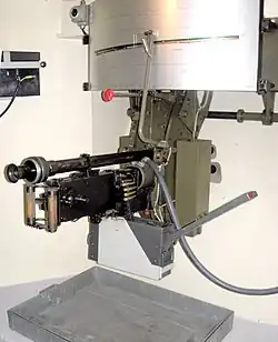 Maxim Machine Gun Model 11 on a mount inside the "Villa Rose" fortress