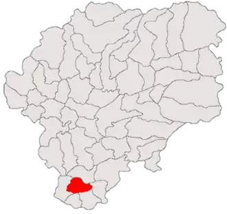 Location in Bistrița-Năsăud County