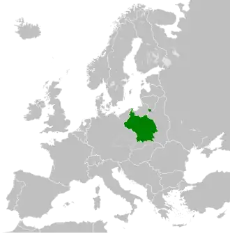 Location of German-occupied Poland