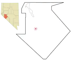 Location in Mineral County and the state of Nevada