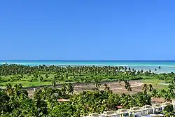 Aerial view of São Miguel dos Milagres from the Alto do Cruzeiro Scenic Lookout