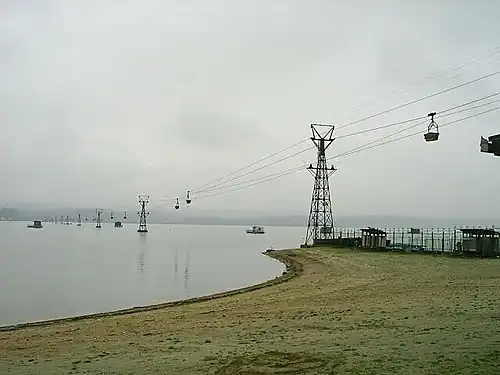 Cable car over Modrac Lake