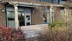 Back entrance to the Humanities Center at Monacan High School