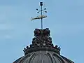 The top of the dome, with the fish weathervane