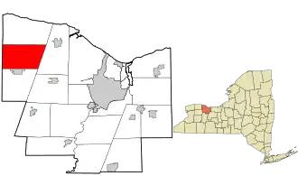 Location in Monroe County and the state of New York