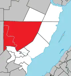 Location within Charlevoix-Est RCM