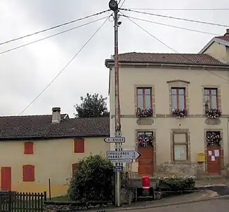 The town hall and school in Monthureux-le-Sec