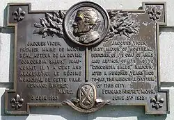 A commemorative plaque, Vauquelin Square
