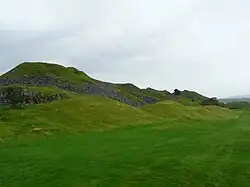 Picture of the only remaining room at Morlais castle.
