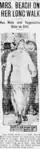 "Mrs. Beach on Her Long Walk", April 15, 1912