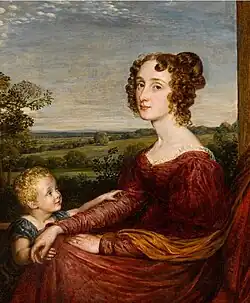 Mrs William Wilberforce and Child by John Linnell