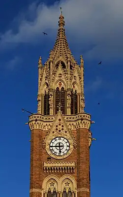 Rajabai Clock Tower at the University of Mumbai is part of The Victorian and Art Deco Ensemble, a UNESCO World Heritage Site.