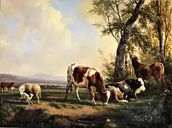 Bétail au pâturage by Jacques Raymond Brascassat. Early 19th century