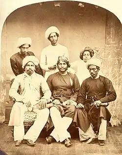 Muslim men in pyjamas (various styles), Bombay, 1867