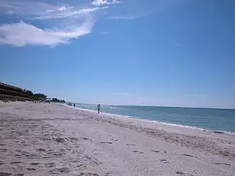 The view from Holmes Beach looking south.