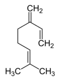 Myrcene is an acyclic monoterpene, an alkene hydrocarbon
