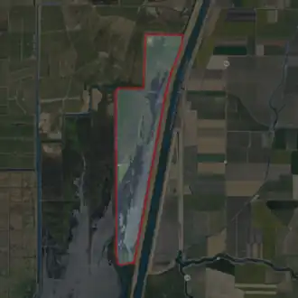 Aerial image of an island.