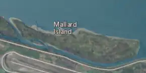 Aerial image of an island.