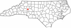 Location of Troutman, North Carolina