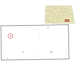 Location of Jud, North Dakota
