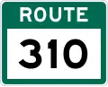 Route 310 marker