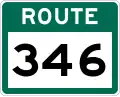 Route 346 marker