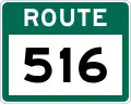 Route 516 marker