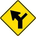 Y-junction on the right