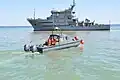Namibian Navy Namacurra with a fisheries patrol vessel