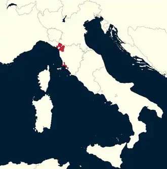 Principality of Lucca in 1806