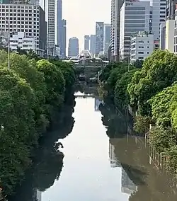 Naradhiwas Canal with Chong Nonsi Station in the distance