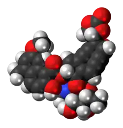 Space-filling model of the neocarzinostatin molecule
