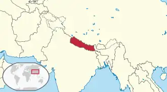 Location of Nepal