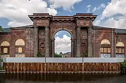 New Holland Island Arch in Saint Petersburg