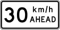 Road works speed limit ahead - 30&nbsp;km/h