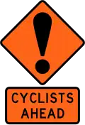 Cyclists ahead