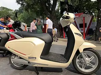 Cream VinFast Klara electric scooter