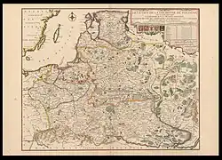 1716 map of the Polish–Lithuanian Commonwealth with Lithuania proper (Vraye Lithuanie)