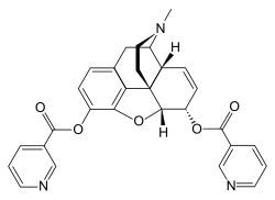 Chemical structure of nicomorphine.