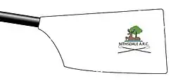Image showing the rowing club's blade colours